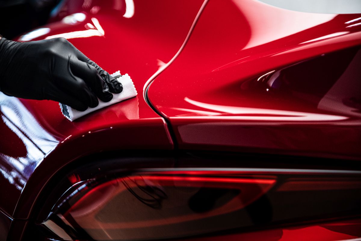 Paint with deep gloss after ceramic and wax application
