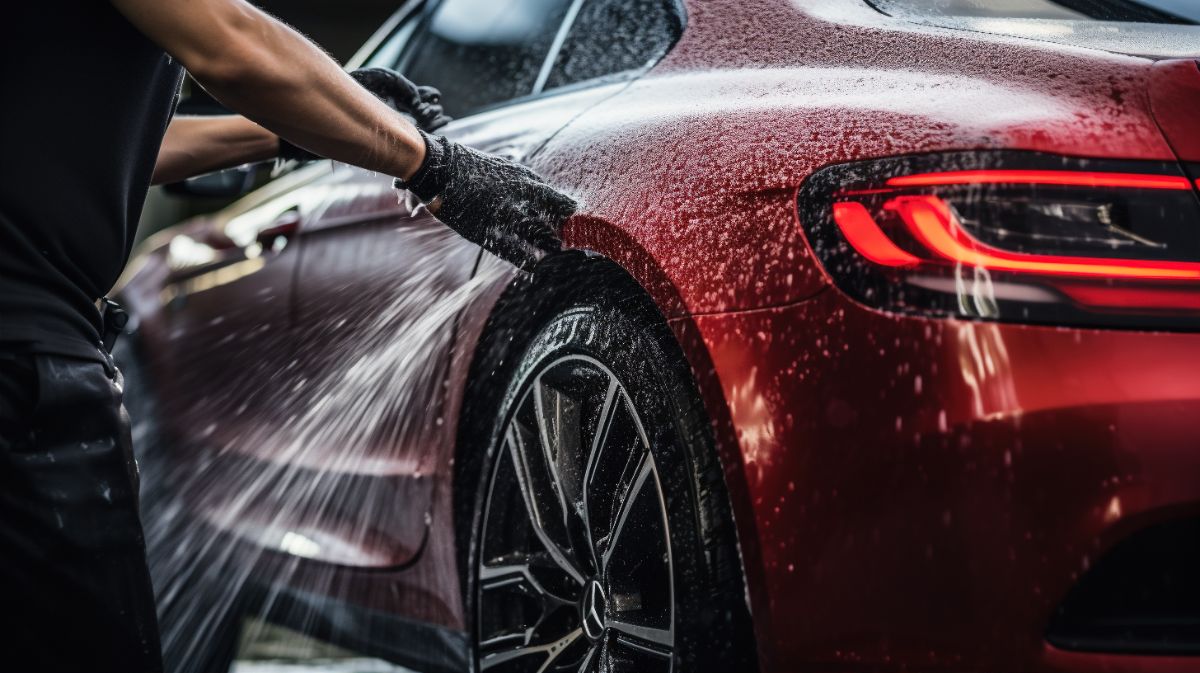 Exterior decontamination wash before application